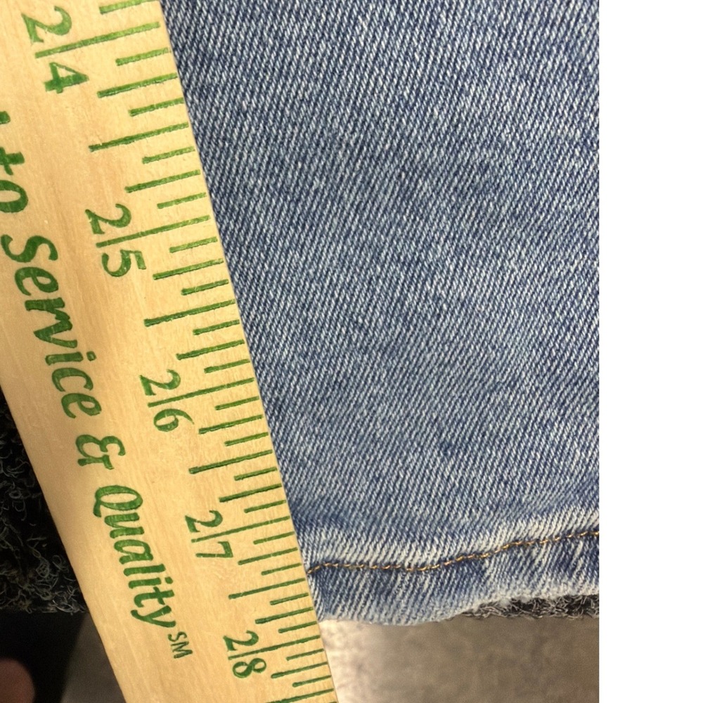 Good American Jeans Womens 6/28 Light Wash Straight Distressed Denim High Rise - Picture 5 of 7